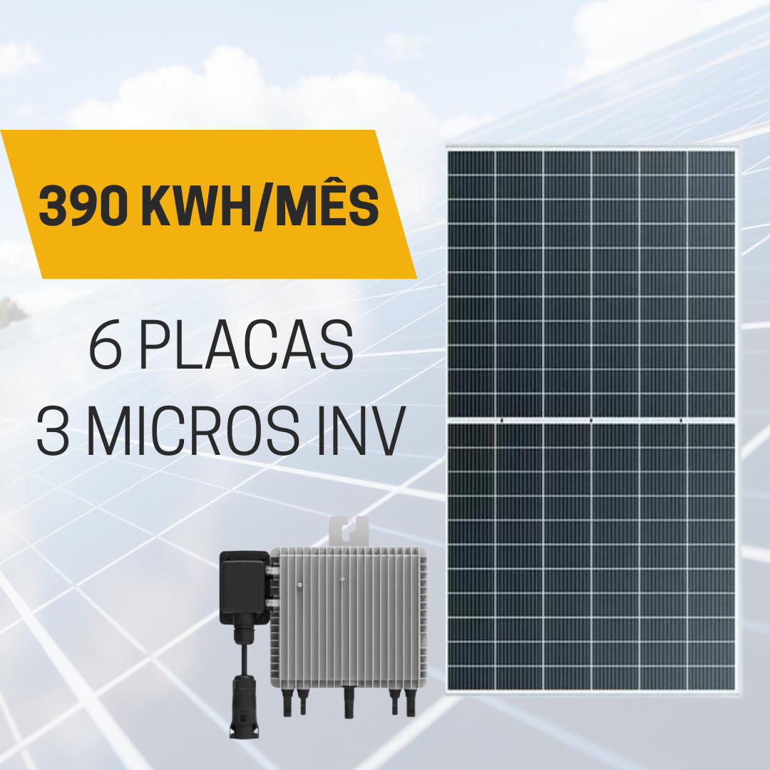 kit solar 6placas + micro 390 kwh/mês são josé dos campos kit solar 6placas + micro 390 kwh/mês são josé dos campos