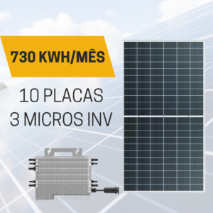kit solar 10 placas + micro 730 kwh/mês são josé dos campos
