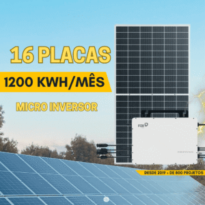 Home kit solar 4 placas + micro 260 kwh/mês
